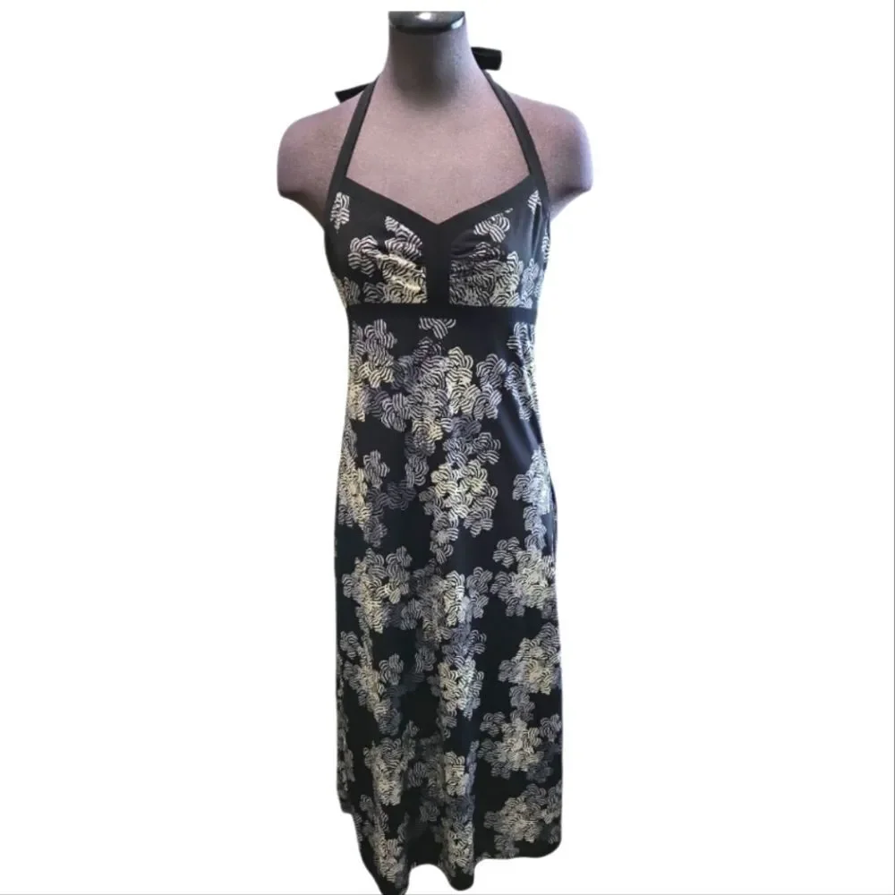 EC J.CREW GEOMETRIC PATERNED HALTER DRESS Sz.4
